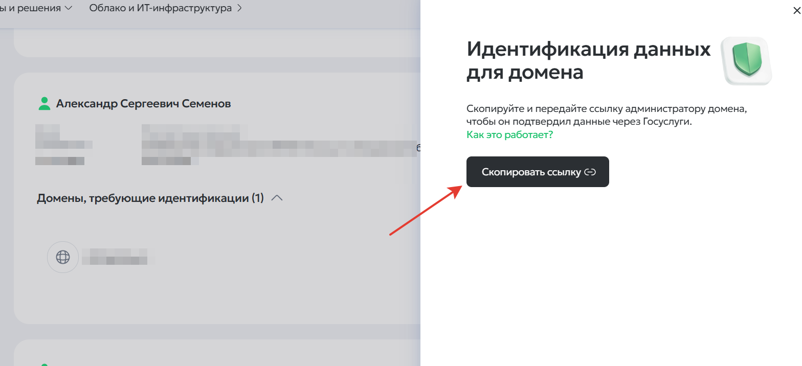 Как пройти идентификацию домена на REG.RU